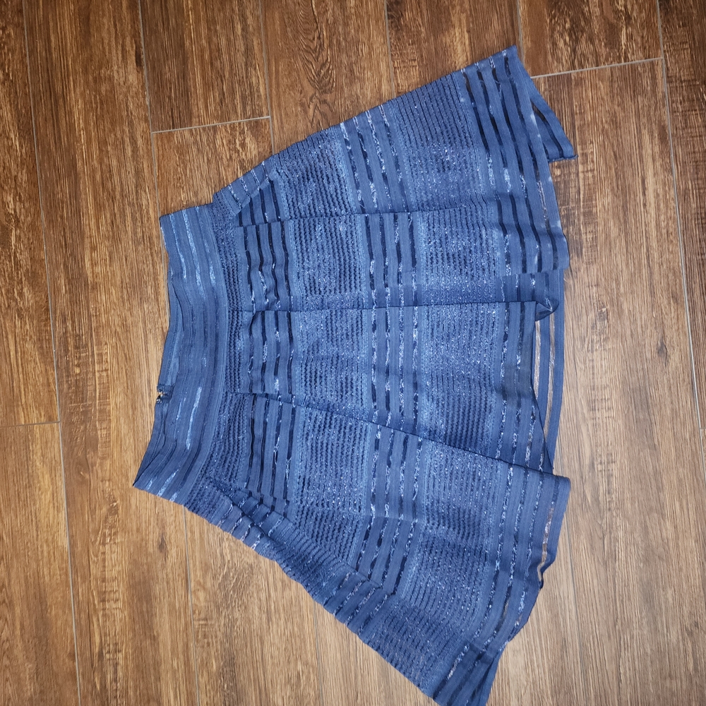 Blue Striped Skirt